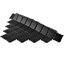 Carreau de mosaïque en porcelaine mate et noire 12-3 / 8 "x 12-3 / 8" Hudson Tangier