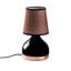 Élégante lampe de table noire, corps en métal, 6,7 x 6,7 x 13,0 pouces | Capuchon en tissu: H 5,5 po | Douille E27, 40 W maximum (ampoule non incluse) | Certifié IP20, parfait pour la décoration et l'éclairage de maisons modernes-57662673-57662684