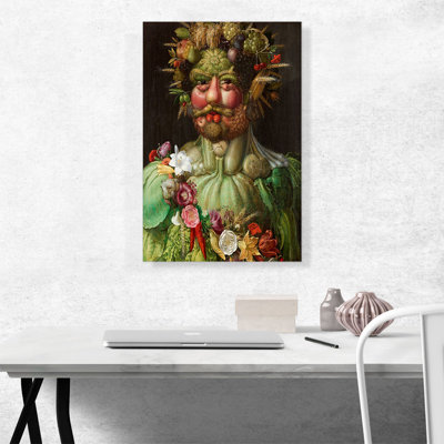 Rudolf II de Habsburg as Vertumnus 1590 par Giuseppe Arcimboldo - impression sur toile tendue