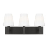Thomas O'Brien Beckham Classic Bathroom Bedroom Wall Fixture In Aged Iron Finish With Milk Shade