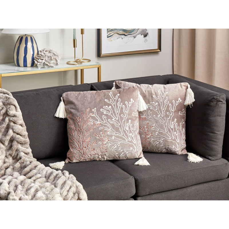 Catrine Animal Print Beige Square Cushion