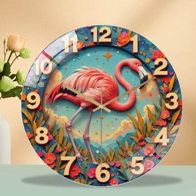 Horloge murale 12 po Flamingo