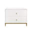 Table de chevet ivoire 2 tiroirs Pearl
