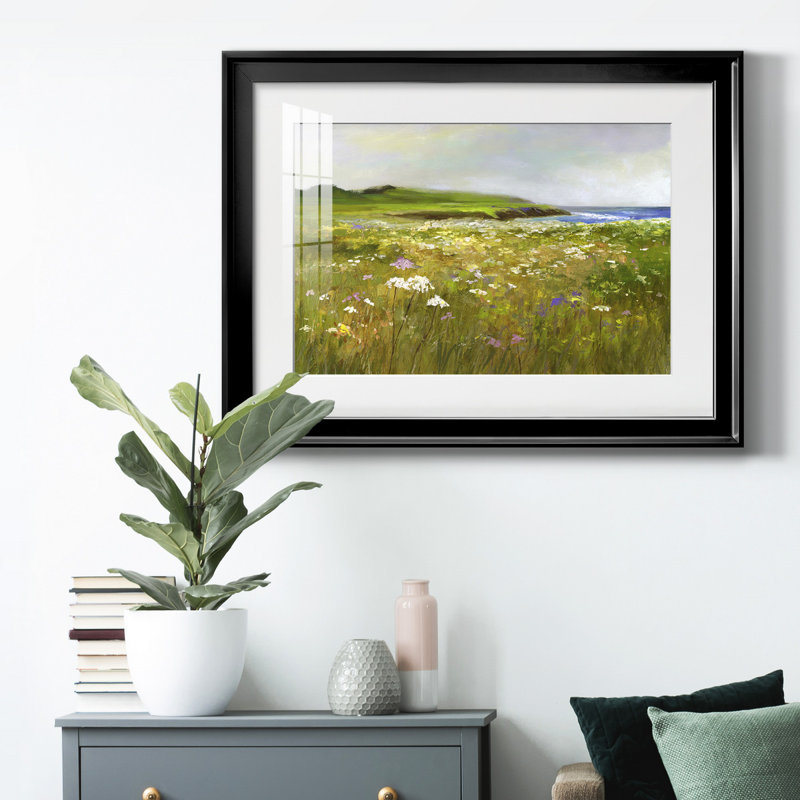 Impression encadrée de qualité supérieure Montara Bluff - prête à être accrochée, Noir, H 30,5 po x l 42,5 po x P 1 po