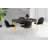 Elegant Extendable Dining Table, Black & Gold Finish, 56.7 x 30.7 x 35.4 inches (Extended Width: 69.9 inches) | 100% Melamine Coated Particle Board with Durable Metal Legs | Perfect for Modern Dining Rooms & Gatherings-1475733086