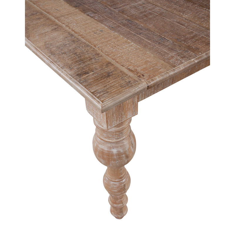 Table de salle à manger 83 pouces en bois de manguier massif