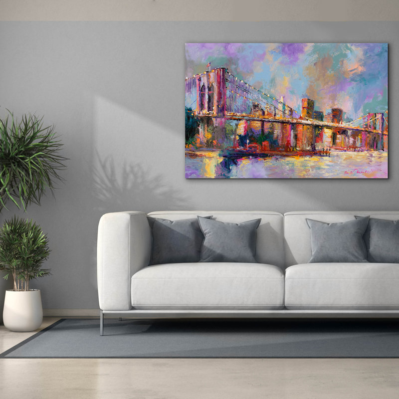 «Brooklyn Bridge» par Richard Wallich, H 40 po x l 60 po x P 1,5 po
