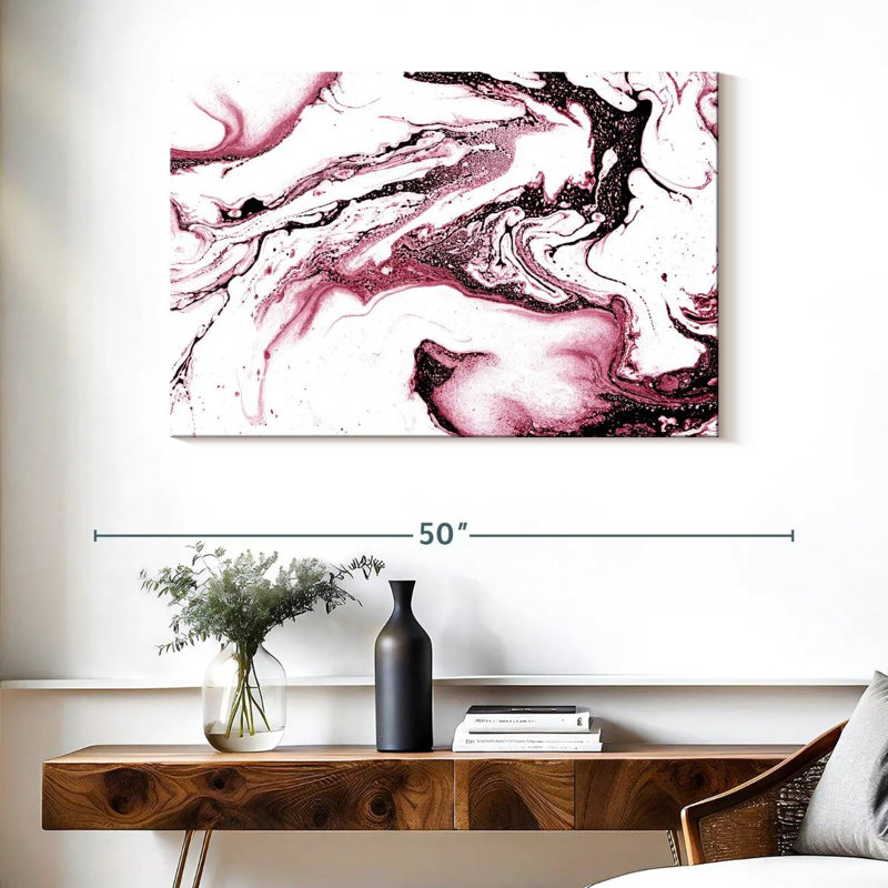 Avery Plum Abstract, 26" H x 39" W