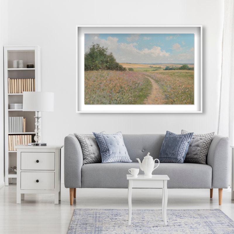 Emerald Pathway Shadowbox Landscape & Nature Print by Oliver Gal, Black Frame, 15 x 10, 37.5"H x 55.5"W, White Frame