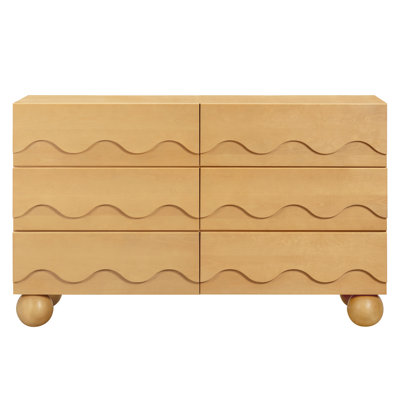 Lido Wave 6-Drawer Wide Dresser