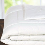  White Cotton Shell 100% Polyester Soft Down Alternative Bedspread Insert