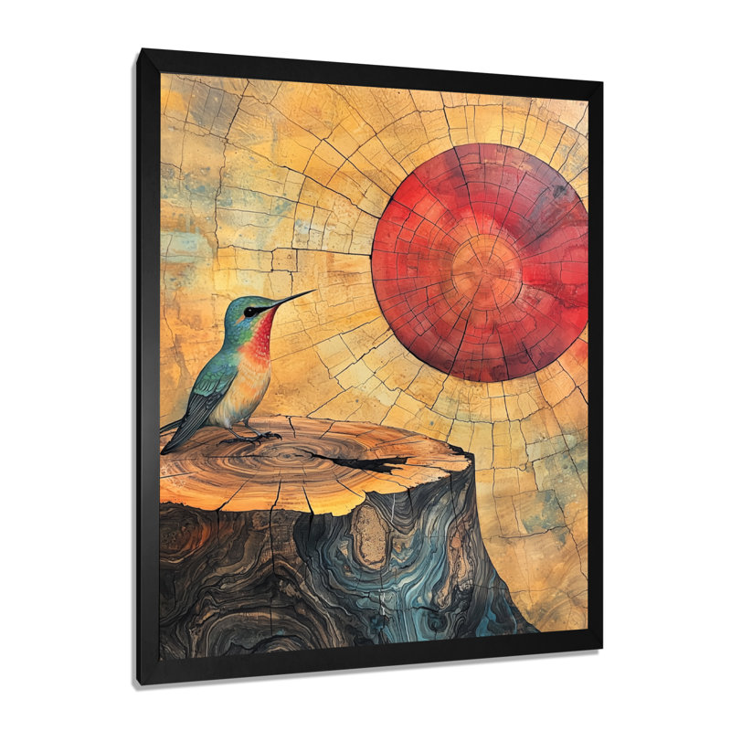 Gokhan - animaux, art mural sur toile, H 20 po x l 12 po, Picture Framed, Noir, noir, noir, noir