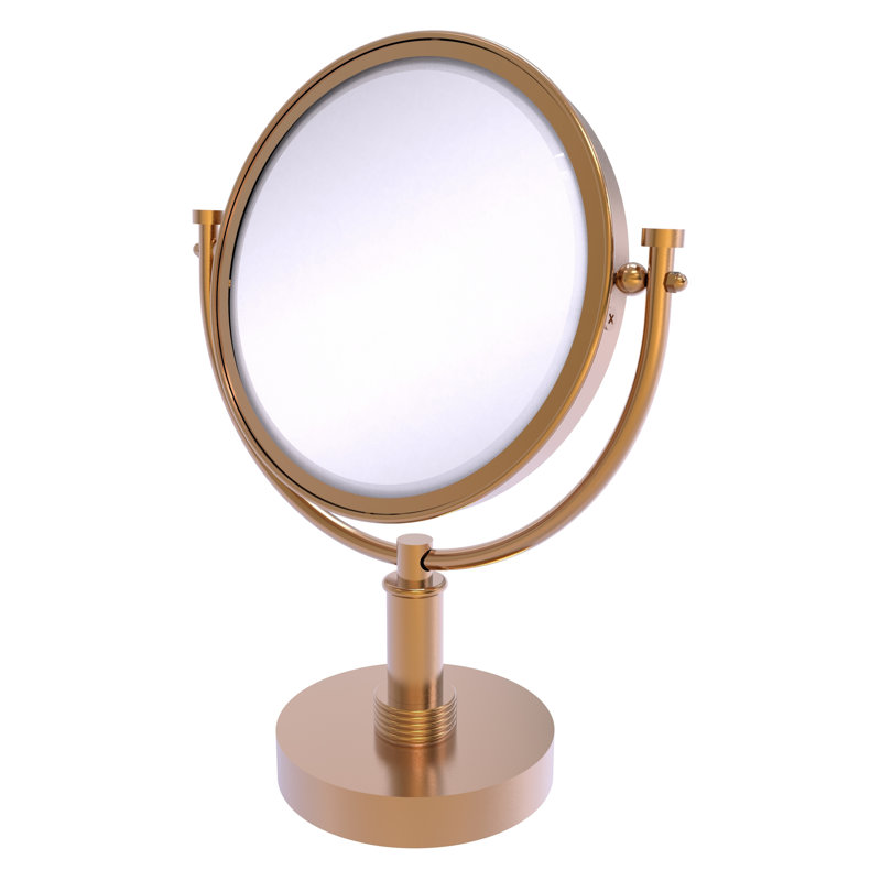 Miroir grossissant moderne et contemporain, Bronze brossé, 2X