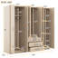 Rangement pour garde-robe en bois à 6 portes avec 6 grands tiroirs-507258818
