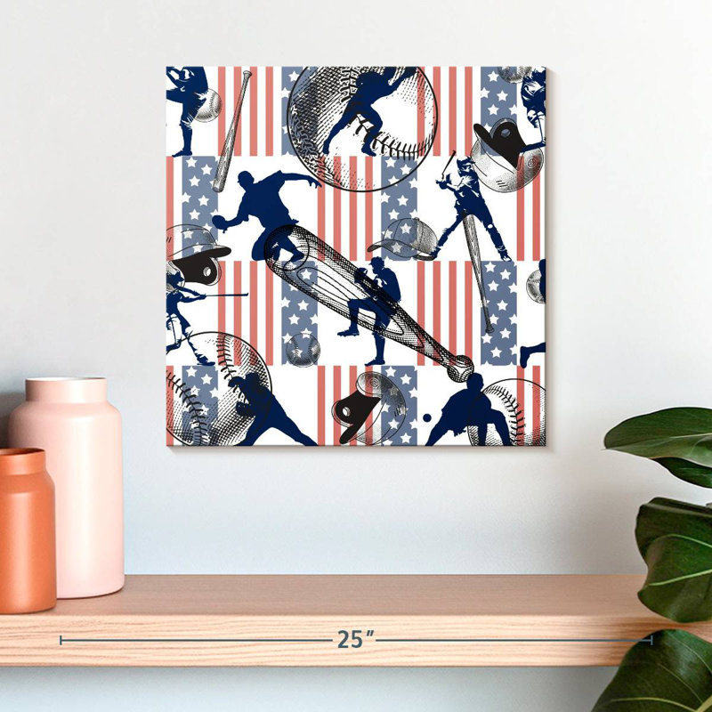 Motif de baseball Sireci, H 16 po x l 16 po