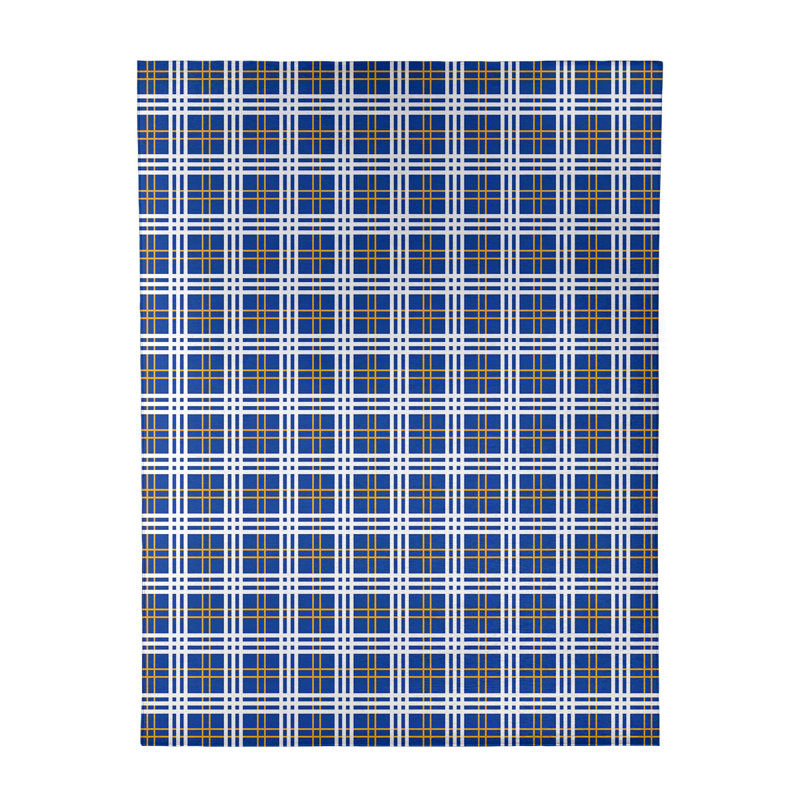 Tapis à carreaux bleu, Rectangle 9 pi x 12 pi