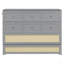Lit escamotable double avec grands tiroirs, gris-1915001735