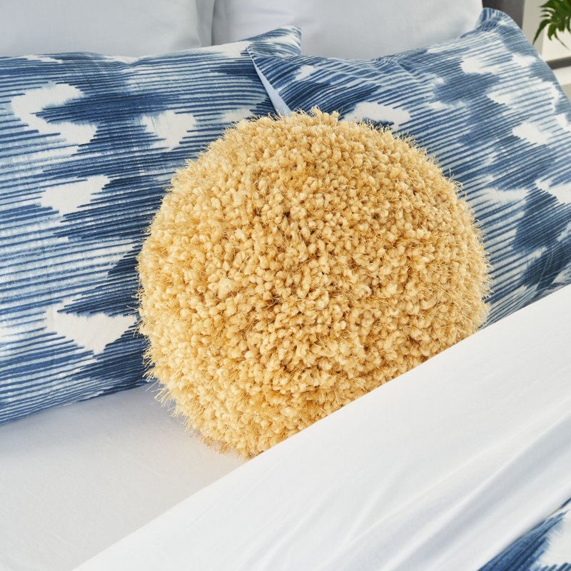  Round Pillow Cover & Insert, Yellow