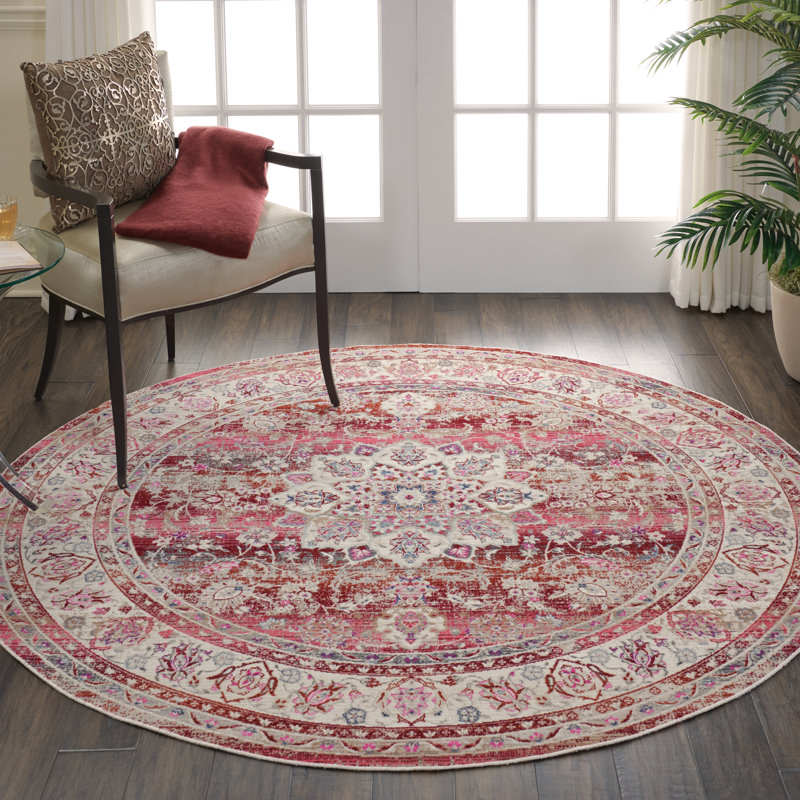 Lowndes Oriental Indoor Rug, Round 6'