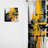 Lancey Yellow And Black Radiant Geometry Collage I - Collages Curtain - Velvet Room Darkening - 1 panel-930289049