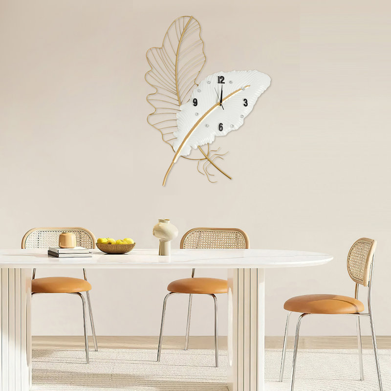 Feather-Shaped Wall Clock