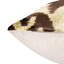 Coussin en velours fait à la main avec insert - motif ikat brun, 16 po x 24 po
