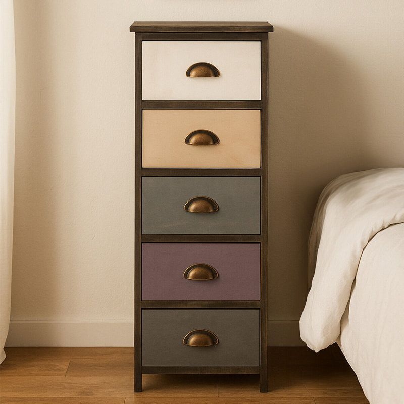 Apus Solid Wood 35cm W 5 - Drawer Chest of Drawers