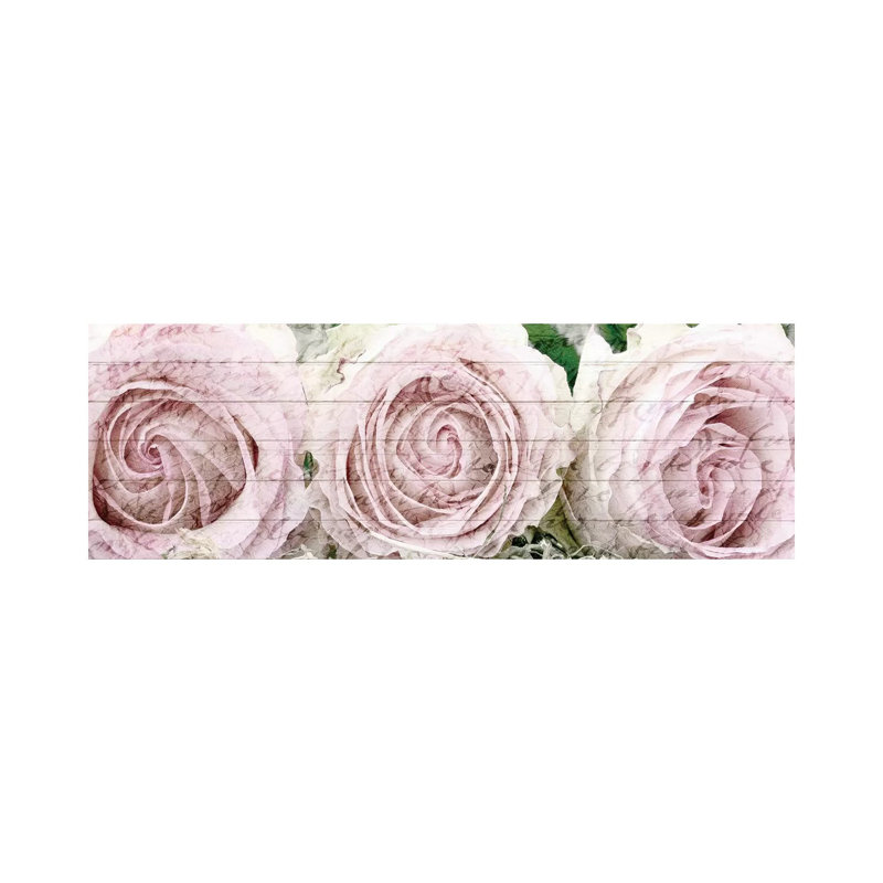 Three Roses by Kimberly Allen - Wrapped Canvas Panoramic Print, 30.48 cm H x 91.44 cm W