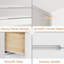 Commode 9 tiroirs l 60 po, armoire de rangement moderne ultrabrillante pour chambre à coucher, salon, blanc