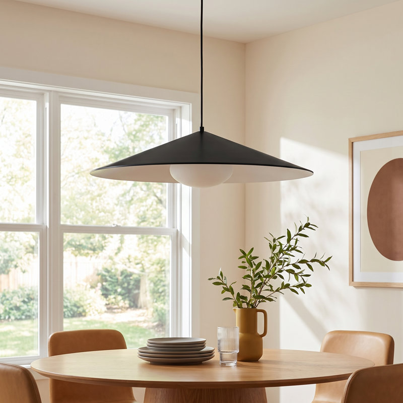 Cruz 1 - Light Single Pendant, Black/White