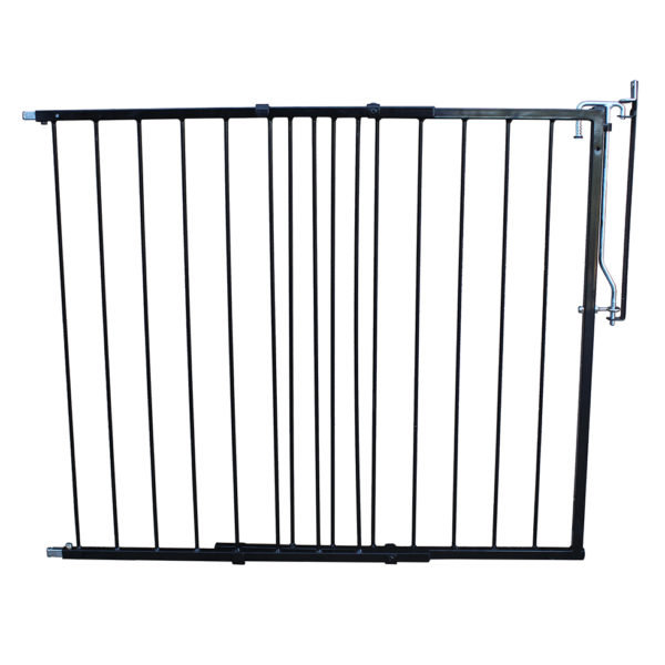 Adjustable Black Metal Swinging Safety Gate