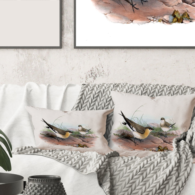 Bird Illustration II Rectangular Pillow Cover & Insert