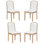 Ensemble de chaises de salle à manger de style rétro avec 4 chaises rembourrées pour la salle à manger et le salon