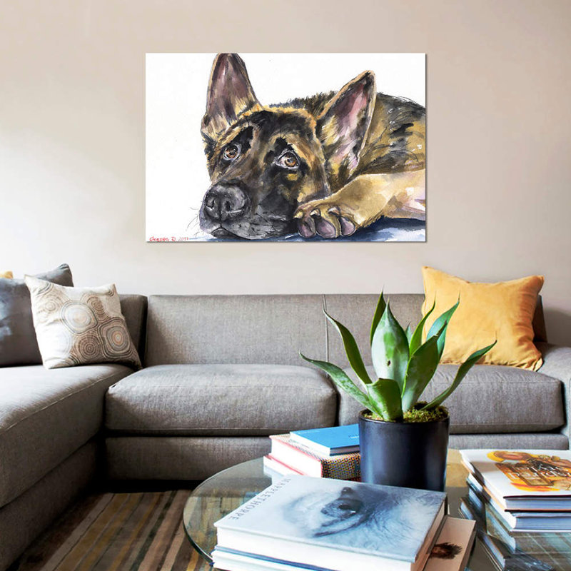 « german berger », impression sur toile, H 8 po x l 12 po x P 0,75 po, Toile tendue