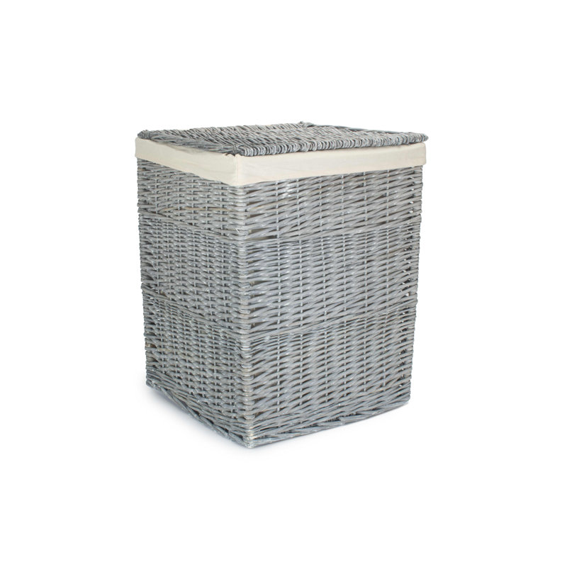 Wicker Laundry Hamper with Handles, 61cm H x 46cm W x 46cm D