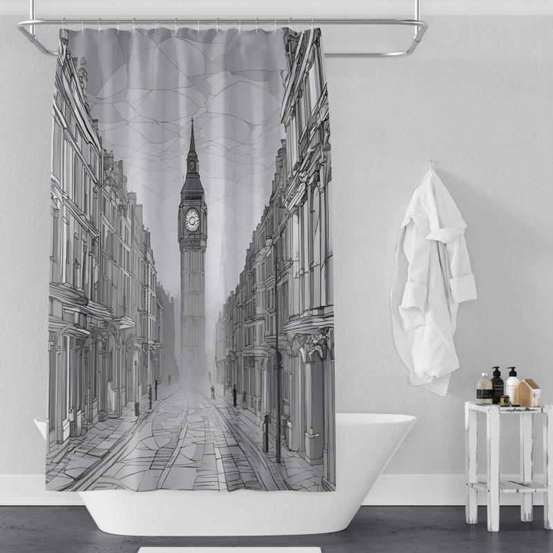 Rideau de douche Hazlip, H 72 po x l 70 po