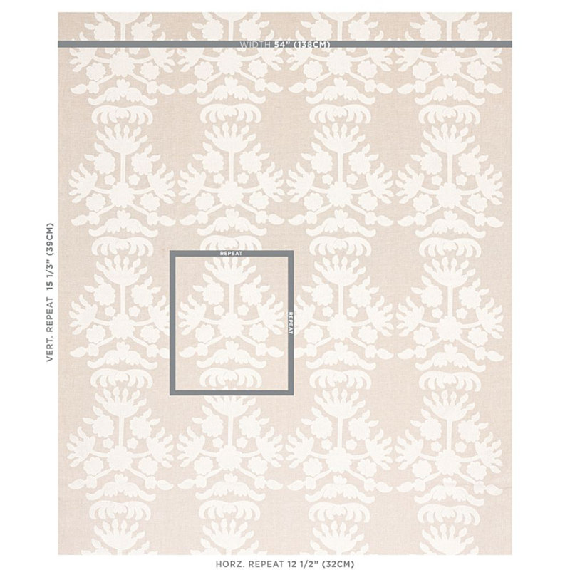 Tissu bohème cybèle, Naturel