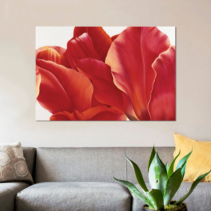 «Fancy Flower I», impression sur toile, H 8 po x l 12 po x P 0,75 po, Toile tendue, Pas de tapis