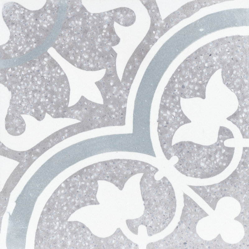 Tulips 8" x 8" Cement Patterned Wall & Floor Tile, Holland Terrazzo