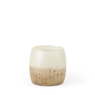 Vase en verre dégradé doré / crème Rolf