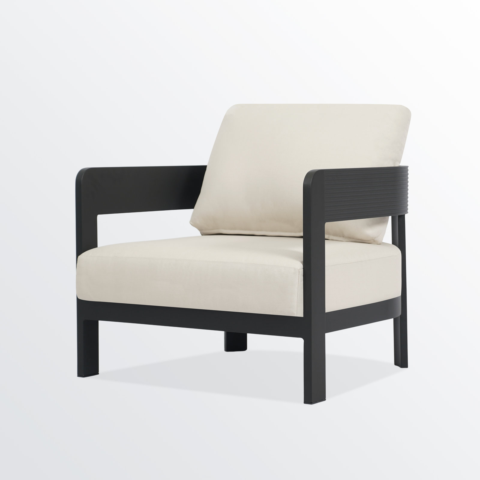 Lisa Patio Lounge Chair, Cream