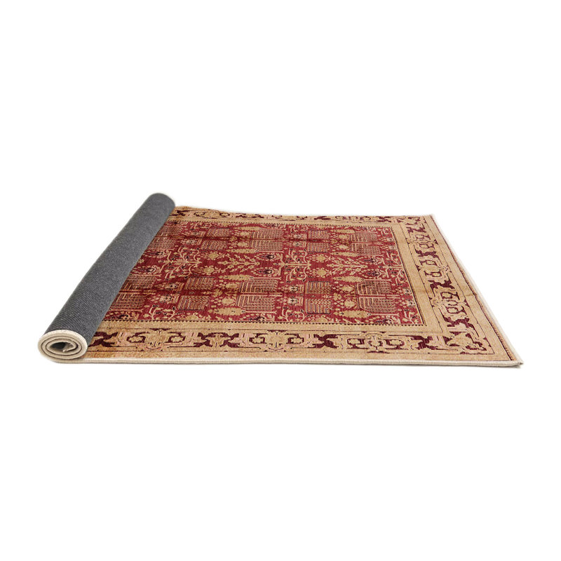 Tapis à motif oriental rouge / brun, Rond 6 pi