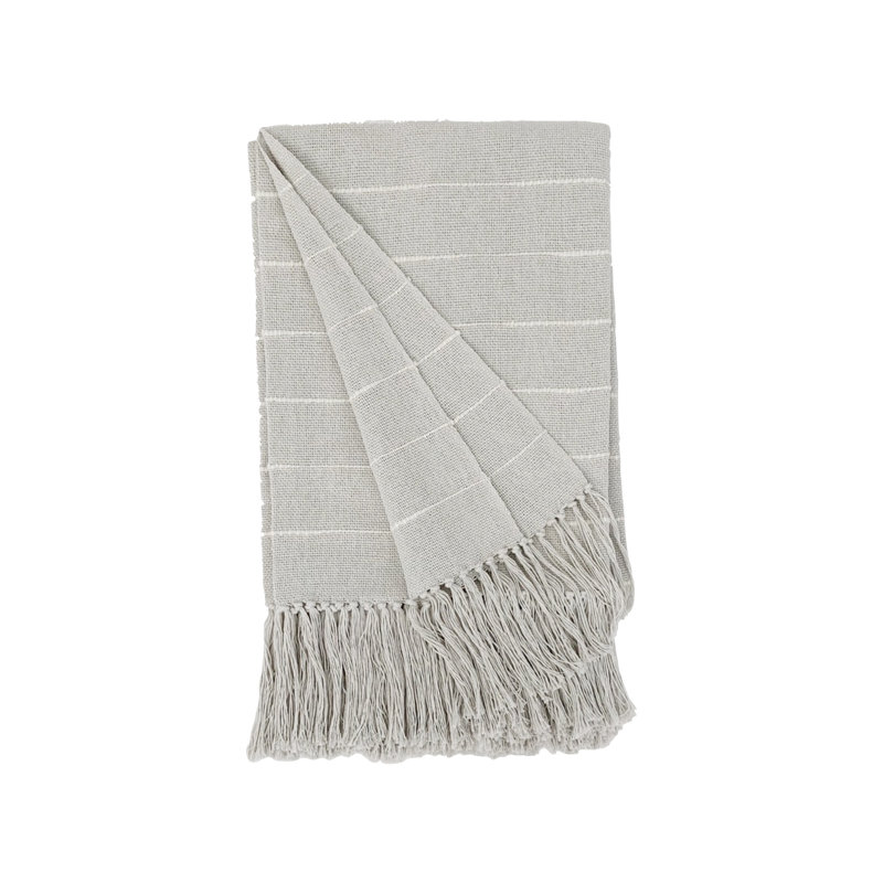Pampa Hand Woven Throw Blanket, Ice