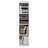 Furinno FULDA Book Shelf, 4-Tier Narrow Bookshelf, Standing Bookcase with 10-In Width Storage Shelf, 9.3 x 9.8 x 41.6, for Organization and Storage, for Living Room, Bedroom, Home Office, White-126594818-126714932
