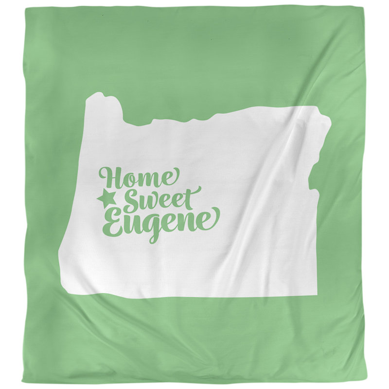 Housse de couette simple eugene oregon, Vert, Microfibre