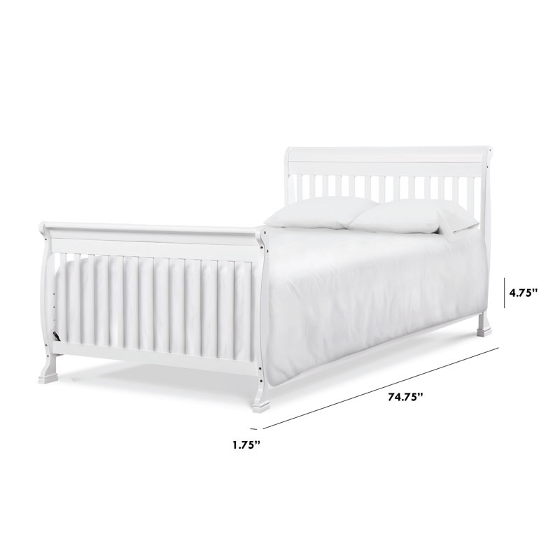 Twin/Full Size Conversion Kit Bed Rails, White