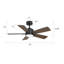 Ventilateur de plafond intelligent à 5 pales avec lumière à intensité variable, moteur à courant continu et pales à double finition-577258600-577258604-577258601