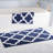 Freja 2PC Cotton Bathroom Rug Set - Bath Mat Set with Trellis Pattern and Non-Slip Base-19700896