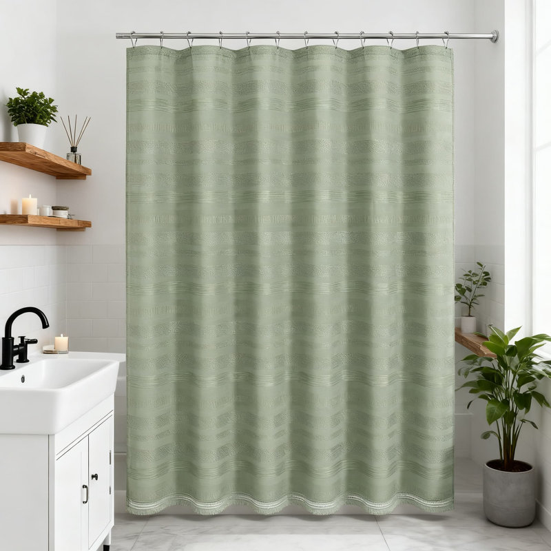 Rideau de douche Farmhouse, Vert