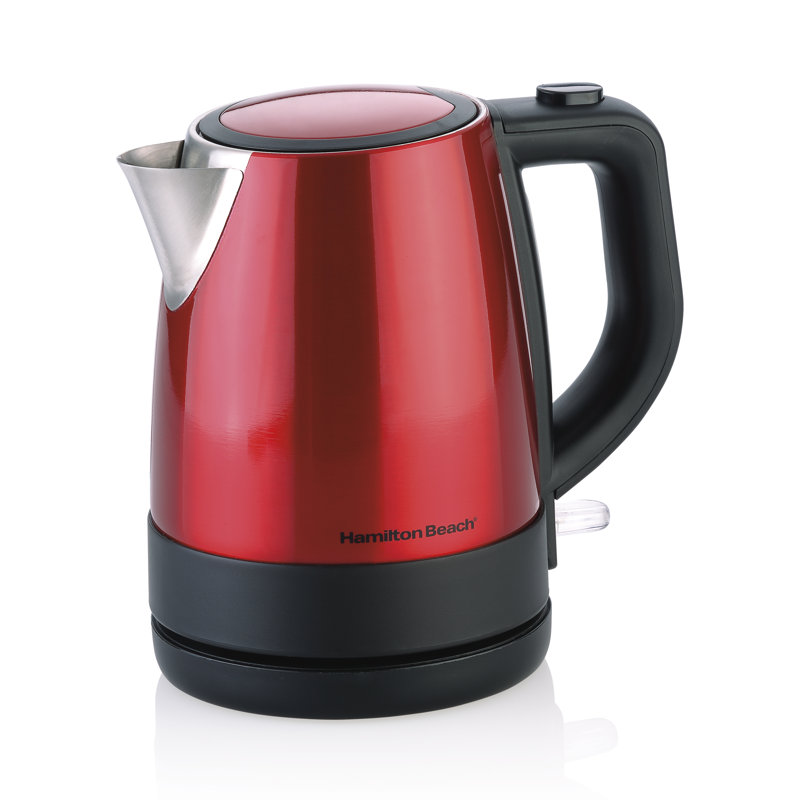 Proctor Silex 1.0L Electric Kettle: 1500W Fast Boil with Strix Safety Control, Cordless Serving, Auto-Shutoff – Red (40798C)